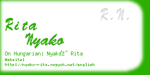 rita nyako business card